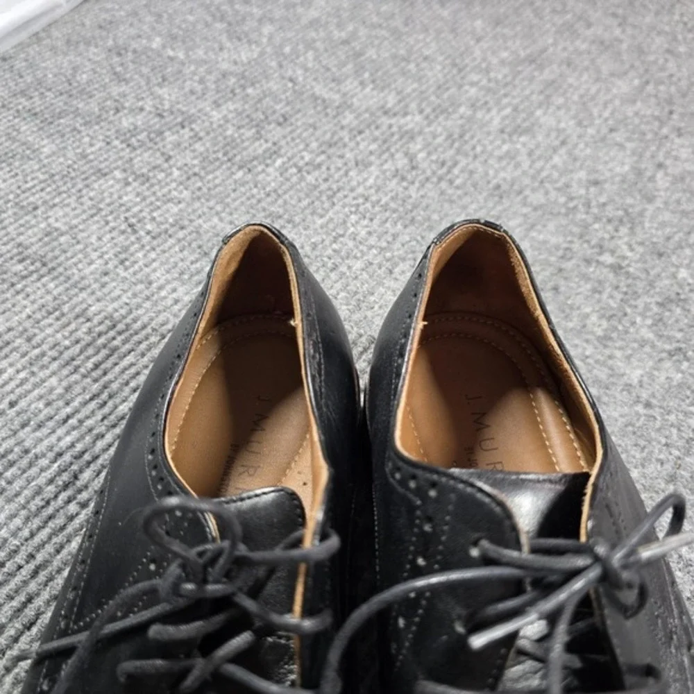 Johnston‎ & Murphy Shoes Mens Size 9.5 M Black Leather Derby J. Murphy Dress